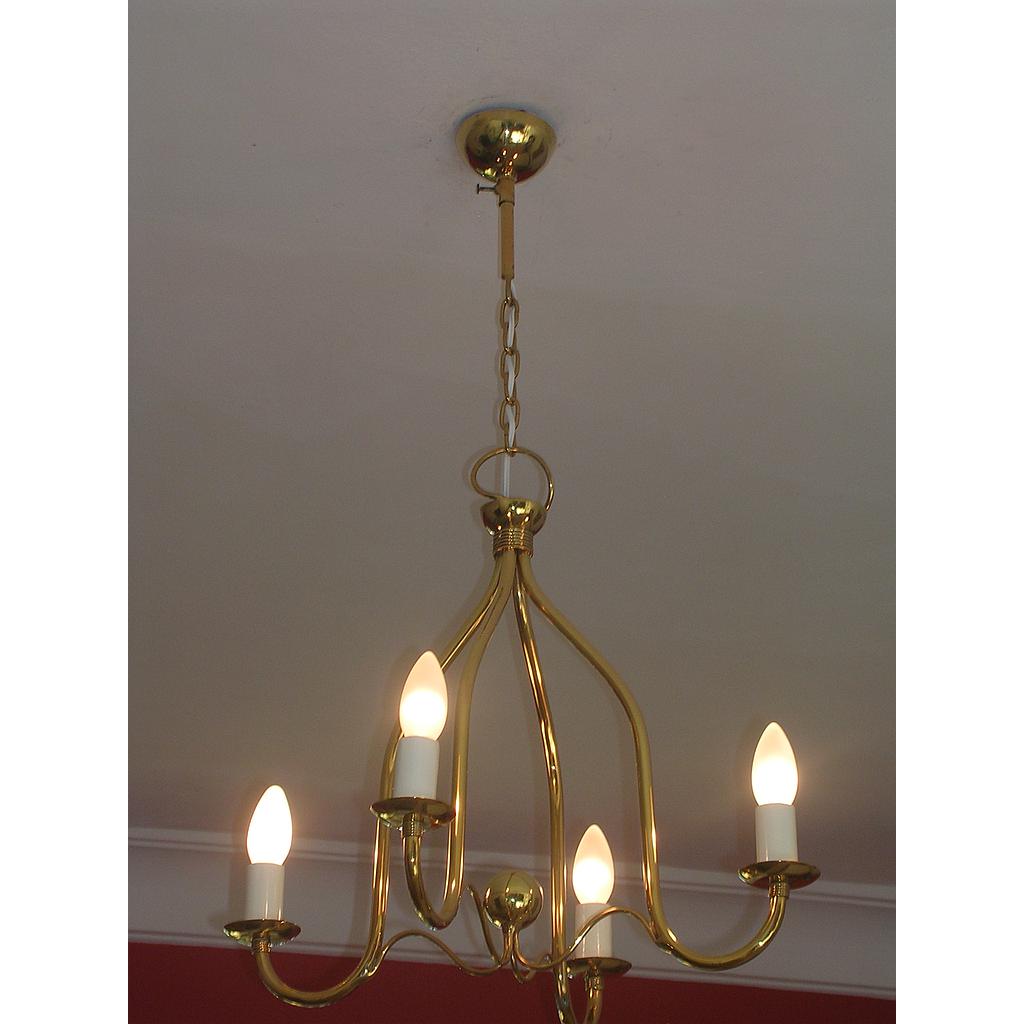 LUSTRE TORSADE 4 BR en LAITON
