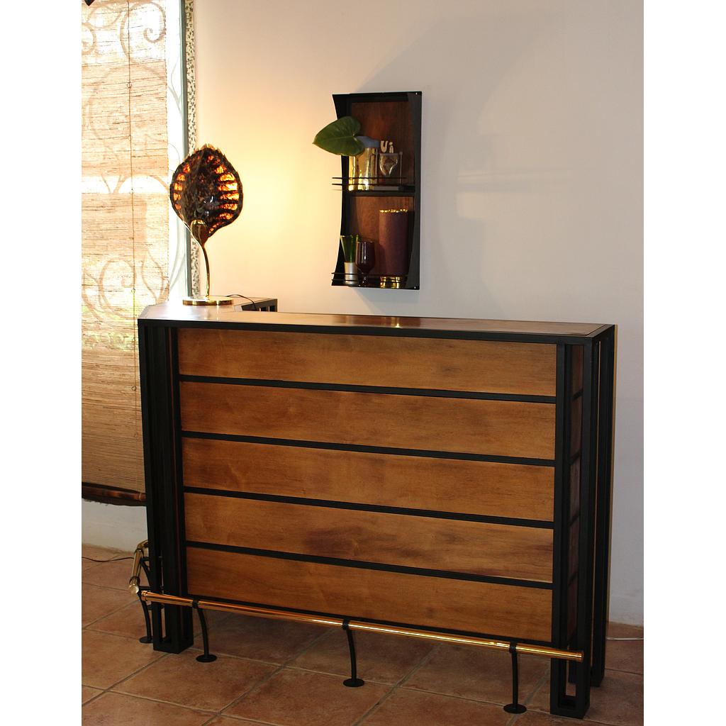 BAR FER ET BOIS PALISSANDRE