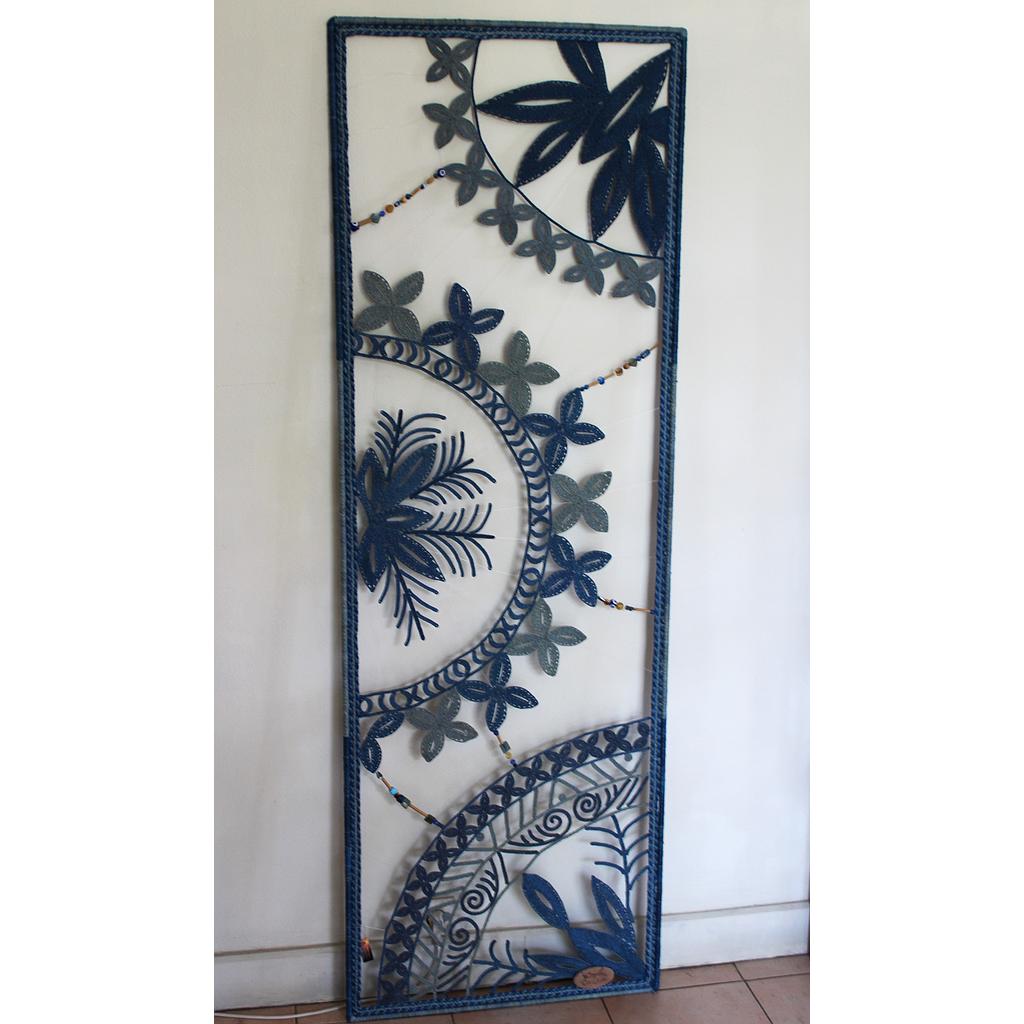 MANDALA RAPHIA BLEU - VERT