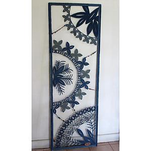 MANDALA RAPHIA BLEU - VERT