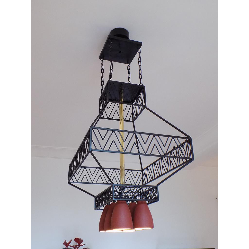 Lustre 6 spots céramique