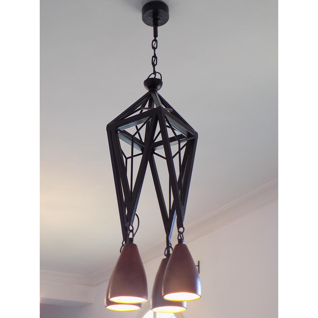 Lustre 4 spots ceramique