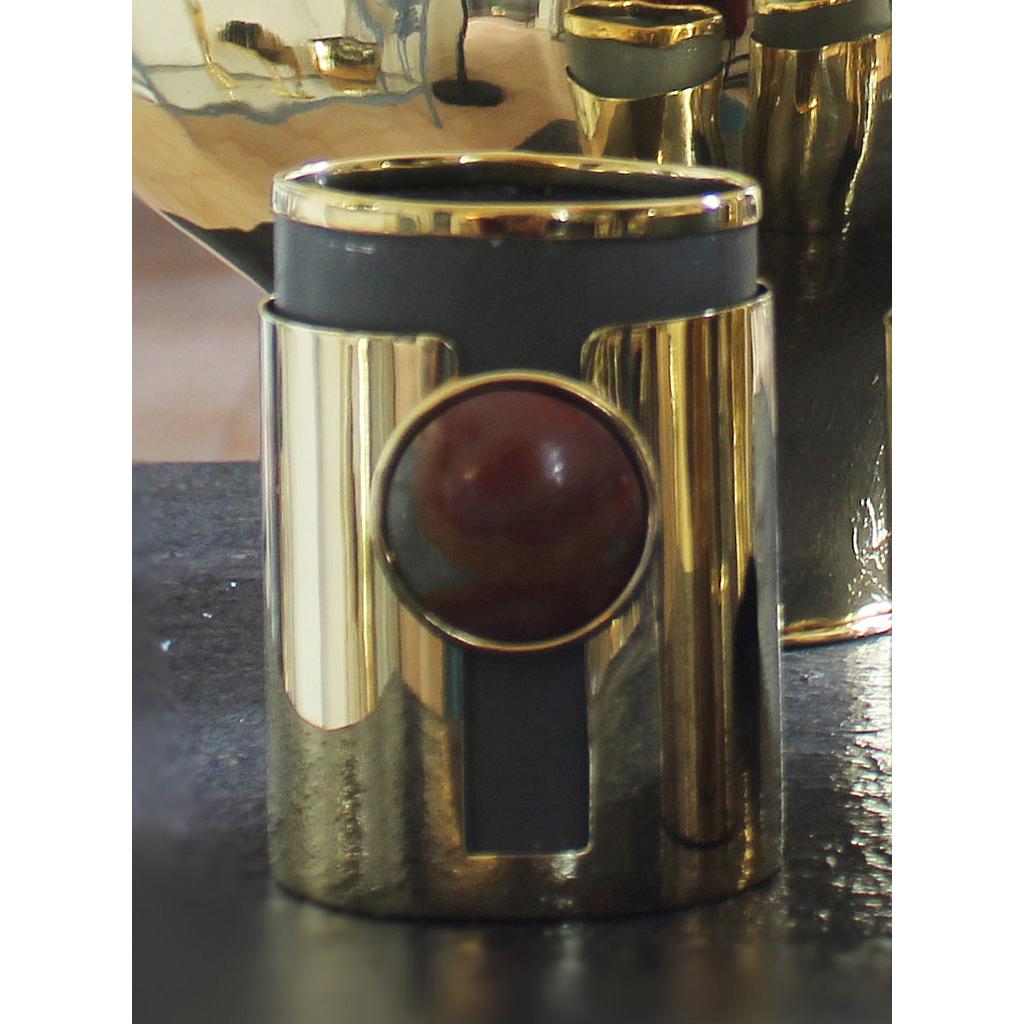 VASE laiton 1 cabochon